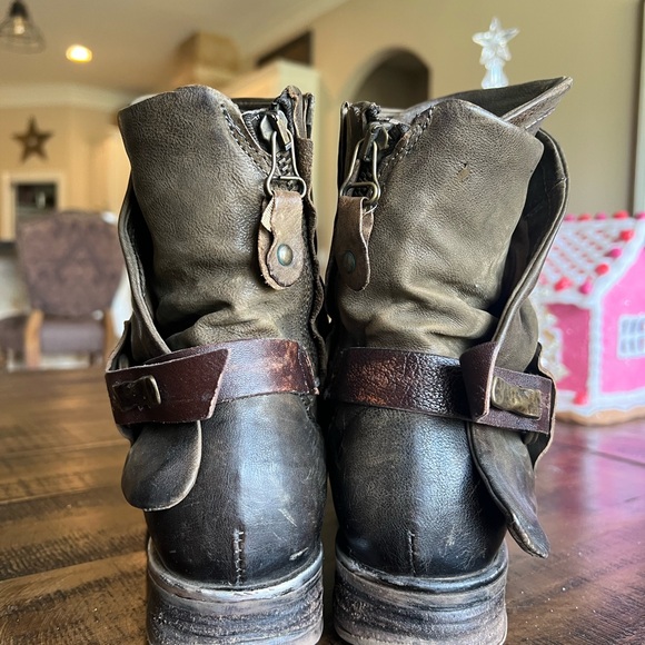 A.S. 98 Olive Leather boots - Picture 5 of 9